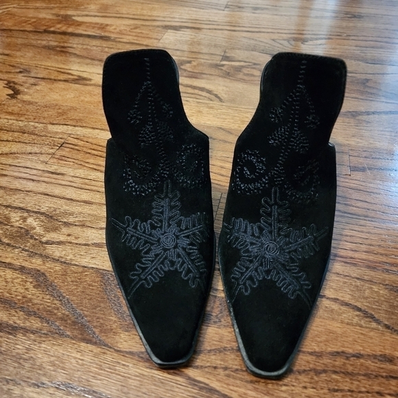 Rebel Wilson Rhythm and blues Ava chunky heeled mules size 10wide - Picture 3 of 9